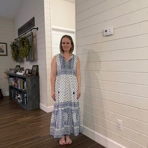 Bella Tu Blue and White Floral Dress